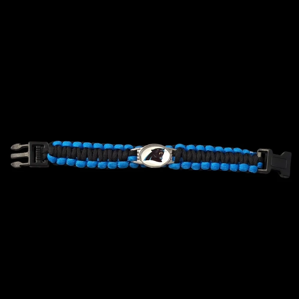 Carolina Panthers Black and Blue Paracord Bracelet - Picture 5 of 5